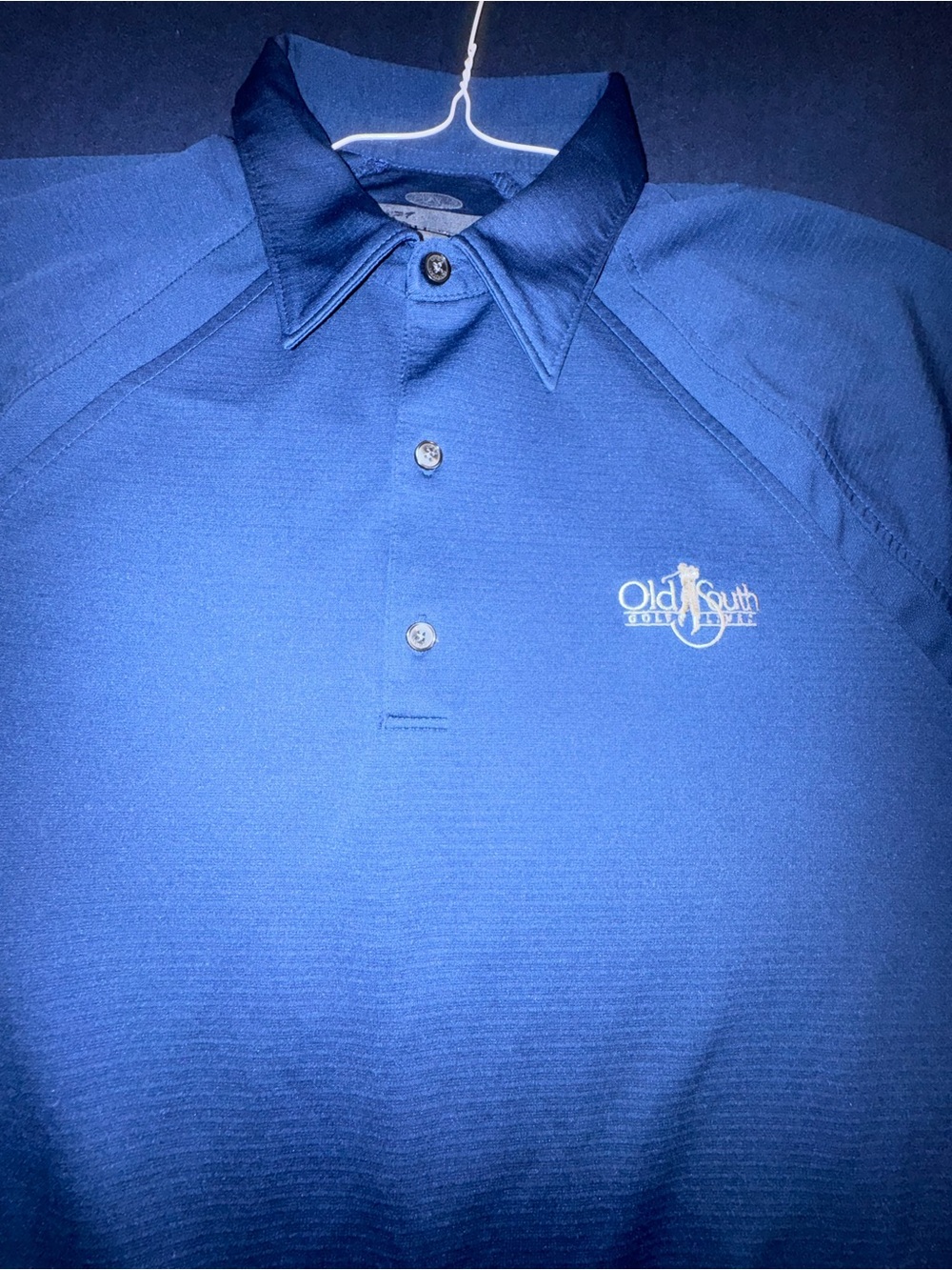 Men's Large Old South Golf Links Navy Polo Golf Sportswear Shirt